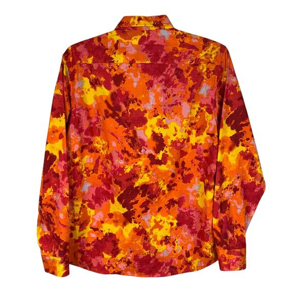 Tunevuse Mens Large Shirt Button-Up Long Sleeves Abstract Collared Regular Fit - Picture 4 of 6